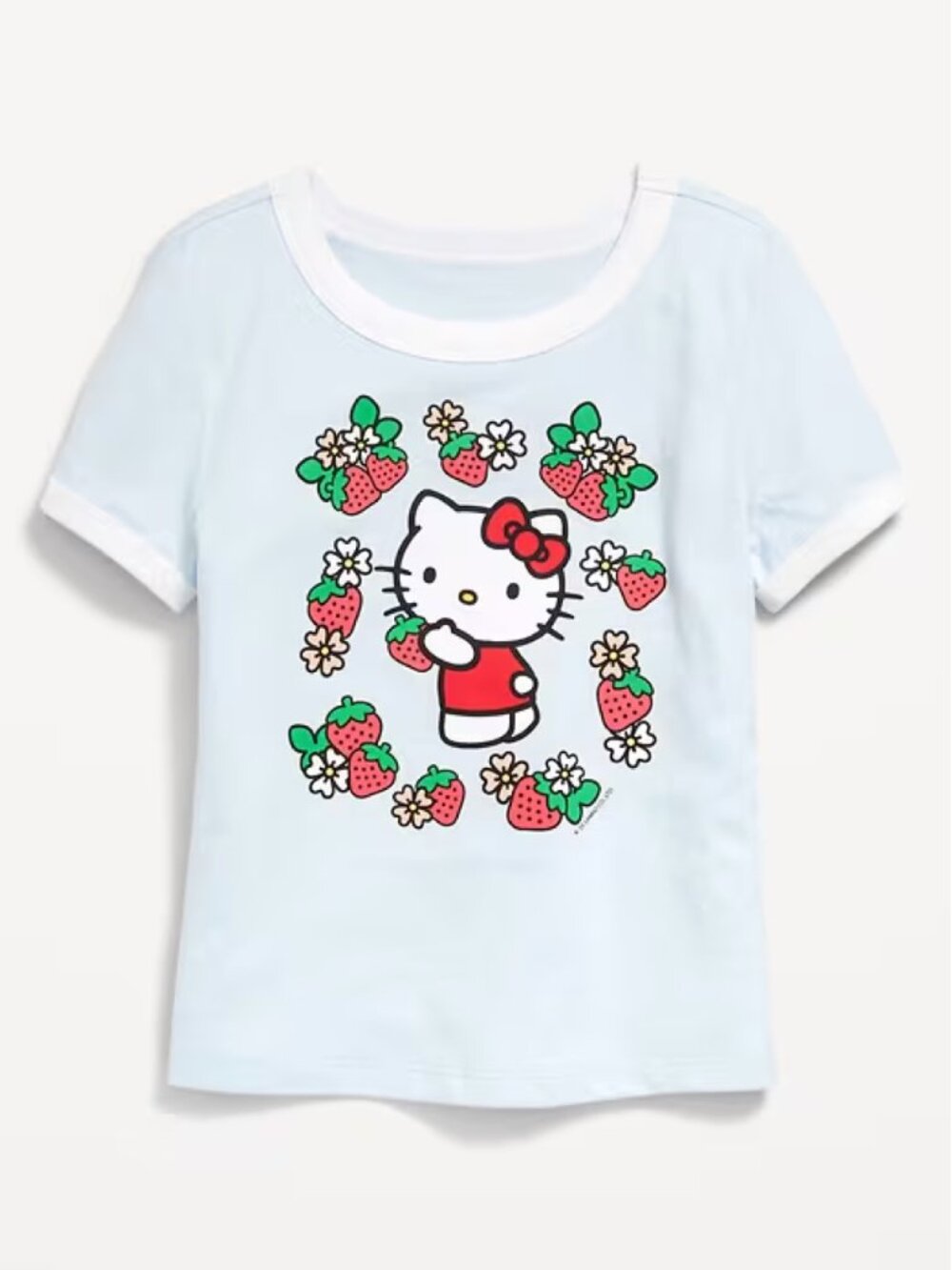 Old Navy Hello Kitty® Strawberry Ringer Graphic T-Shirt for Girls